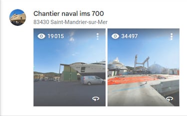 La visite virtuelle 360° d'un chantier naval à Toulon 