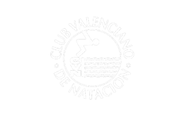 Logotipo en blanco del club valenciano de natación