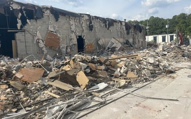 Commercial demolition site in Atlanta, GA