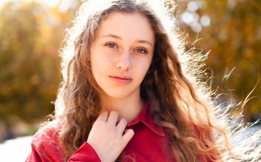 Portrait femme en beaujolais