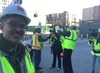 Chris Talbott on location working