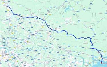 Thai Nguyen - Ha Long roadmap