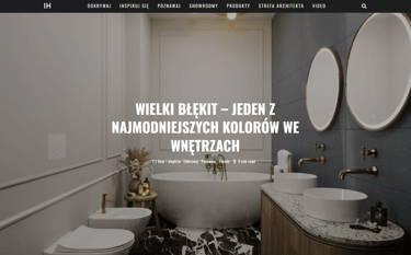 Błękitna łazienka w stylu modern classic