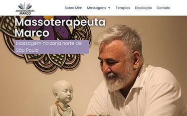 Criação de site para massoterapeuta - versão desktop