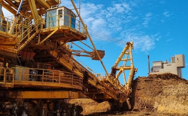 roue pelle, mine, industrie, maintenance industrielle