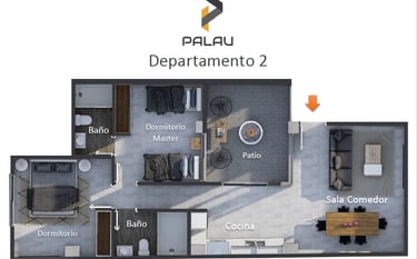 Edificio Palau Departamento 2 Constructora MAMPE
