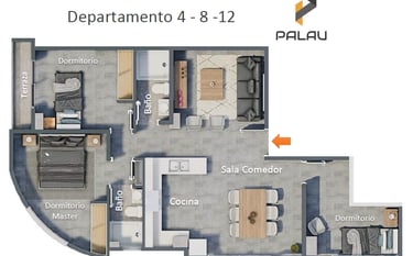 Edificio Palau Departamento 4 Constructora MAMPE