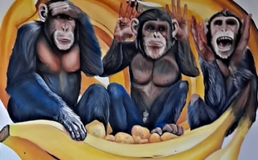 Die drei Affen - Unikat
