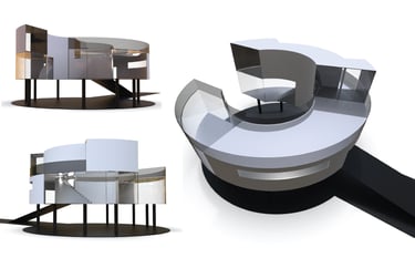 MODERN CIRCLE BUILLDING DESIGN BY EGLE ALEJEVAITE WWW.EGLEDESIGN.NET