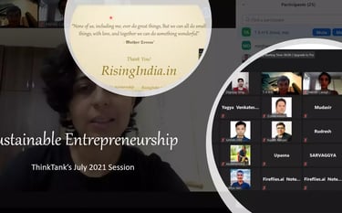 RisingIndia ThinkTank featured Physio Meghna Dave Founder Health Q who also appeared for SharkTank I