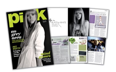 Magazine editorial graphic design fashion