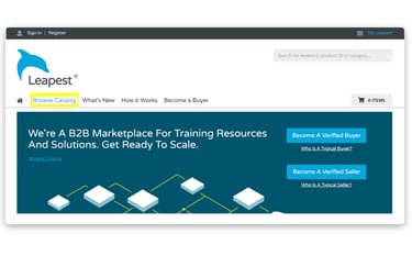 landing page before
