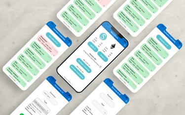 Maquette d application rendu sur smartphone écran gestion et notification