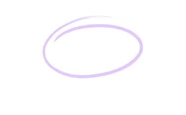Lavender circle to emphasize copy text word "charge"