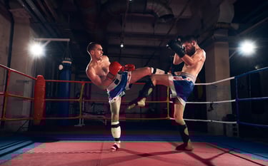 Kickboxing sparring