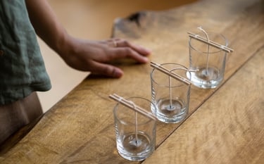 pavio em velas artesanais