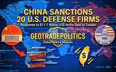 China sanctions 20 U.S. Defense Firms
