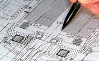 Technical drawings for building design in San Fernando Valley