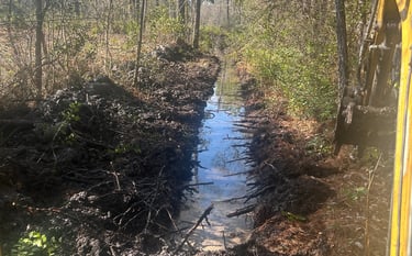 Utility trench digging for new construction Holly Ridge North Carolina