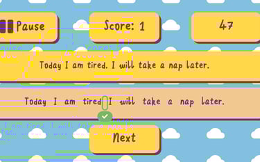 in-game screenshot of a mistake-spotting game