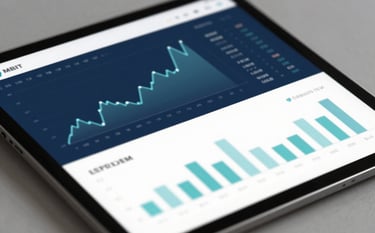 A close-up of a tablet with a complex but beautifully clear data visualization of diverse financial assets. The lighting is soft and sophisticated, using the #0A192F and #587EA3 brand colors to create a sense of professional reliability and trust.