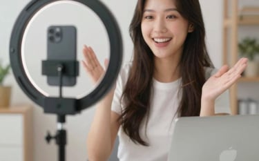 A collaborative North American team meeting in a modern glass-walled boardroom. Professionals are discussing marketing strategies with deep purple branding materials visible on a large screen. High-contrast, sophisticated atmosphere emphasizing teamwork.