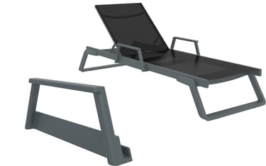 yazlık kullanım için fileli şezlong