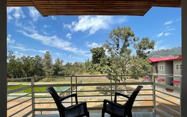 balcony view from Green Acres Homestay