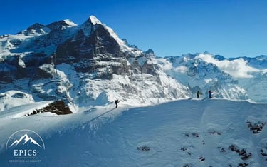 Ski touring near Grindelwald, Switzerland