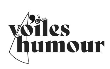 a woman in a black and white shirt and a black and white logo