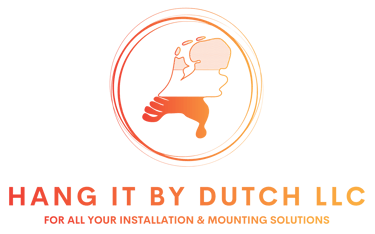Logo of a business Hang it by Dutch for all your installations and mounting solutions.
