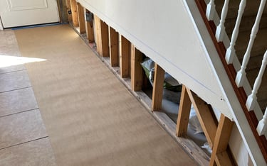 Drywall repair Flood Cut