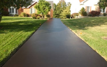 Completed sealcoat job