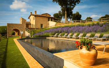 piscina privata villa affitto vacanze Marche