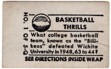 1948 Topps All American Basketball Magic Photo Long Island University