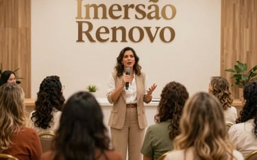 A serene group of women sitting in a circle outdoors, sharing a heartfelt spiritual moment.