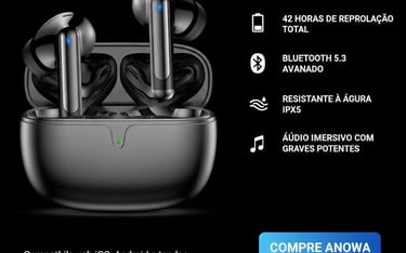 fone de ouvido sem fio