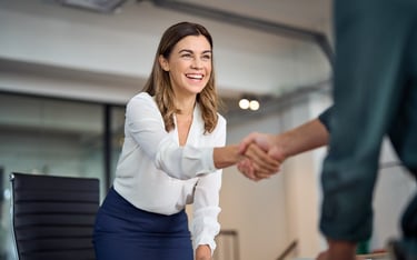 Two People Shaking Hands