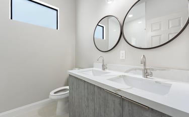 Bathroom with dual sink