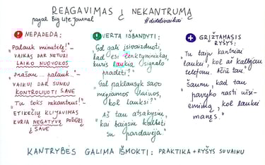 iliustracija kaip reaguoti į nekantrumą