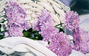 floral flower art painting for sale or commission artist from your photo