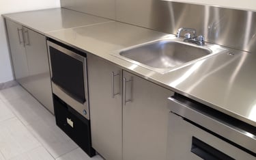 Stailess steel cabinets & counter top