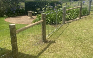 rural fence and gate
