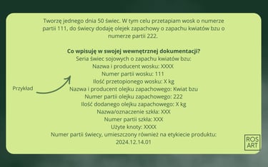 Numer partii świecy