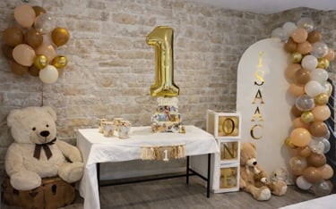 Anniversaire 1 ans theme ourson