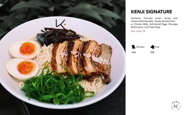 Kenji Ramen Bali Kenji Signature ramen - signature Japanese bowl with rich umami broth
