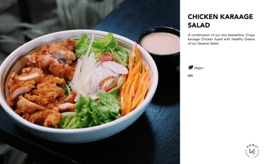Kenji Ramen Bali Chicken Karage salad - fresh Japanese-inspired salad dish