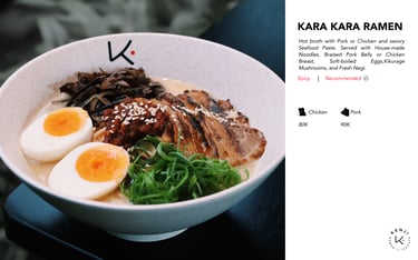 Kenji Ramen Bali Kara Kara ramen - signature Japanese bowl with rich umami broth