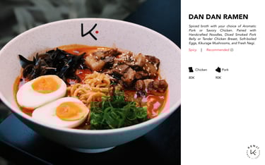 Kenji Ramen Bali Dan Dan ramen - signature Japanese bowl with rich umami broth