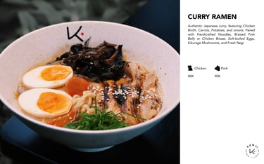 Kenji Ramen Bali Curry Ramen - Japanese ramen bowl with 24-hour slow-cooked broth